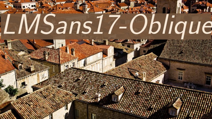 LMSans17-Oblique Font examples