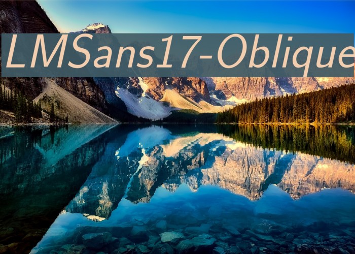 LMSans17-Oblique Font examples