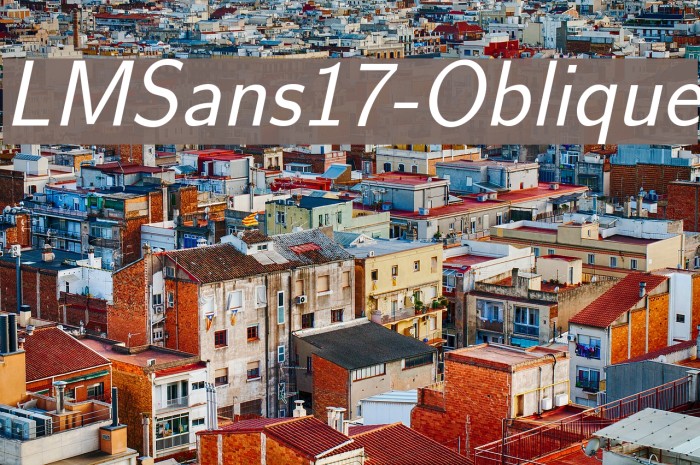 LMSans17-Oblique Font examples