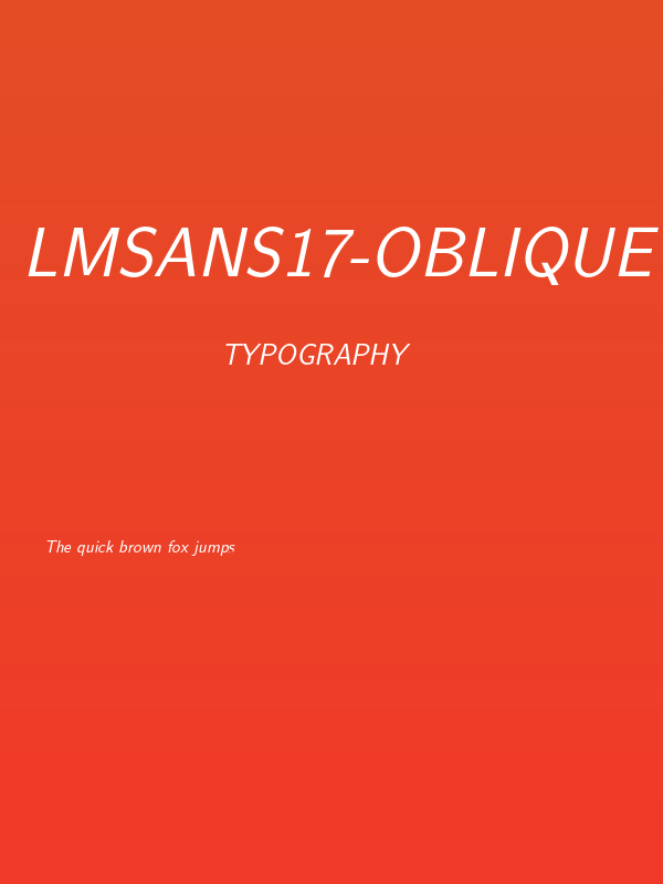 LMSans17-Oblique Poster