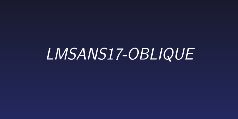 LMSans17-Oblique Social Header