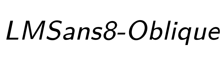 LMSans8-Oblique Font