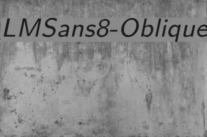 LMSans8-Oblique Fuentes examples
