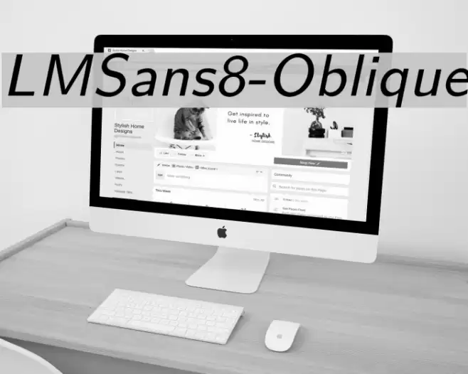 LMSans8-Oblique Fuentes examples