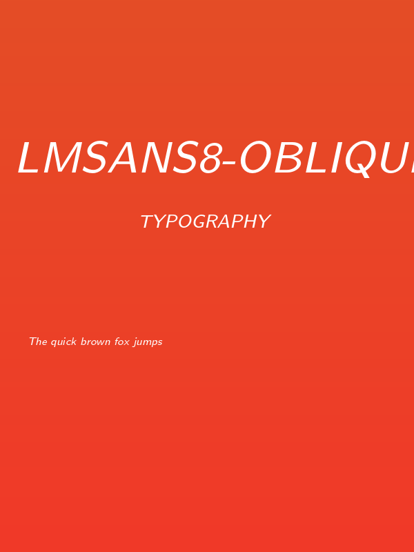 LMSans8-Oblique Poster