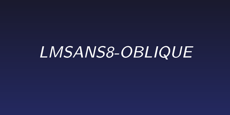 LMSans8-Oblique Social Header