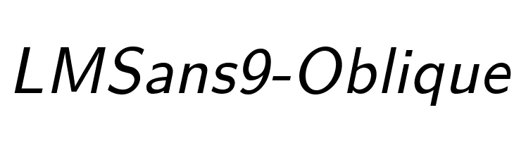 LMSans9-Oblique Font