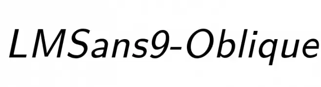 LMSans9-Oblique  Frei Schriftart Herunterladen