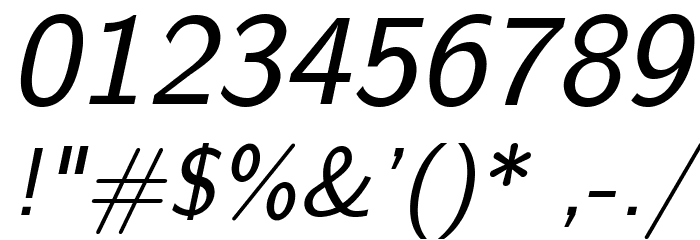 LMSans9-Oblique Font OTHER CHARS