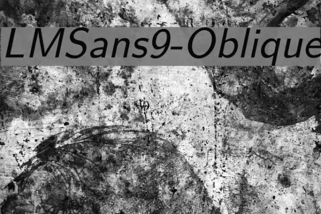 LMSans9-Oblique Example 2