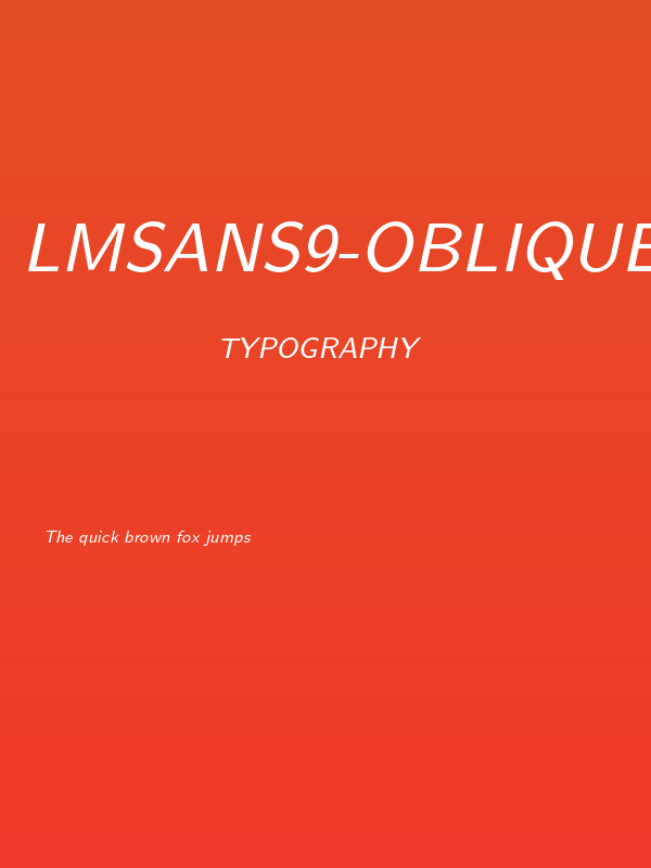 LMSans9-Oblique Poster