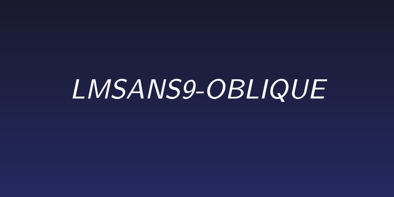LMSans9-Oblique Social Header