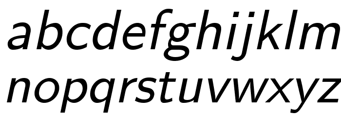 LMSans9-Oblique Font LOWERCASE