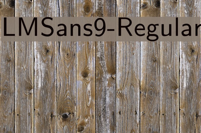 LMSans9-Regular Font examples