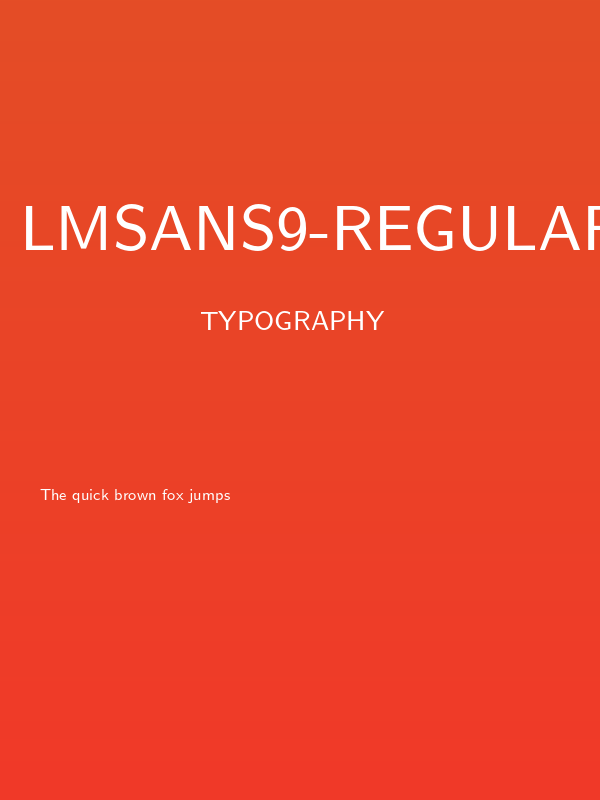 LMSans9-Regular Poster