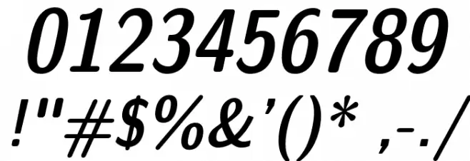LMSansDemiCond10-Oblique フォント その他の文字