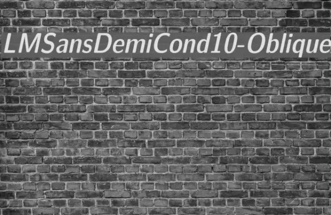 LMSansDemiCond10-Oblique フォント examples
