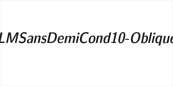 LMSansDemiCond10-Oblique Logo