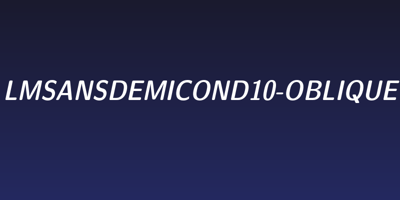 LMSansDemiCond10-Oblique Social Header