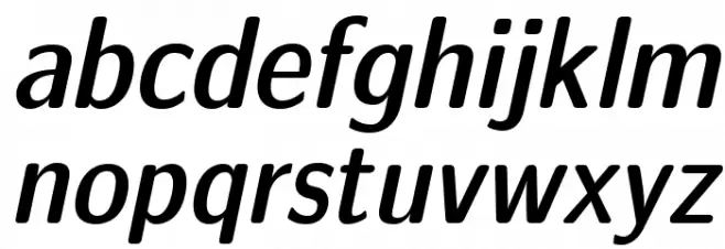 LMSansDemiCond10-Oblique フォント 小文字