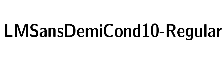LMSansDemiCond10-Regular Font