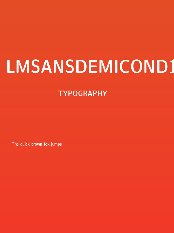 LMSansDemiCond10-Regular Poster
