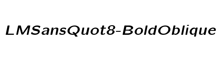 LMSansQuot8-BoldOblique Font