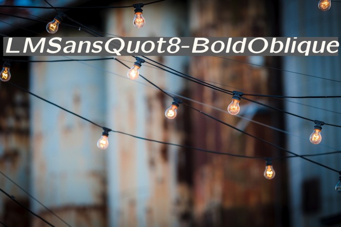 LMSansQuot8-BoldOblique Font examples