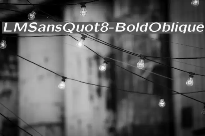 LMSansQuot8-BoldOblique Font examples