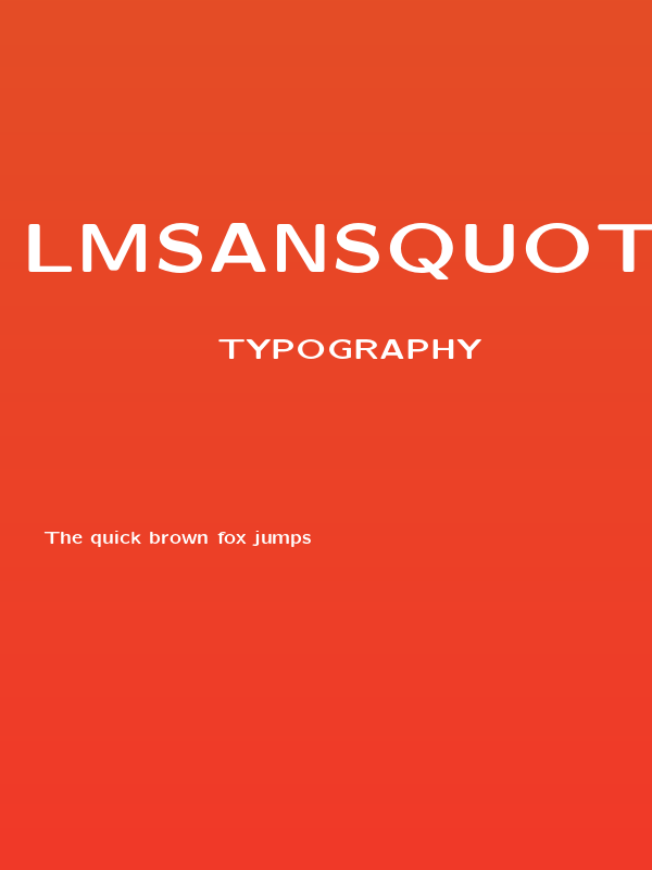 LMSansQuot8-Bold Poster