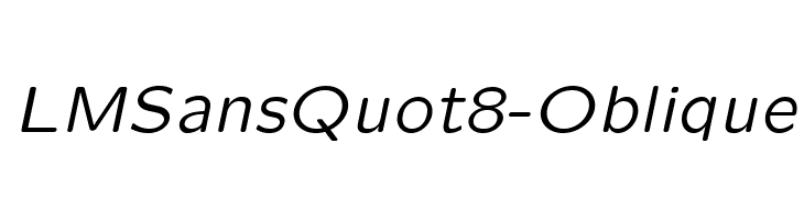 LMSansQuot8-Oblique Font