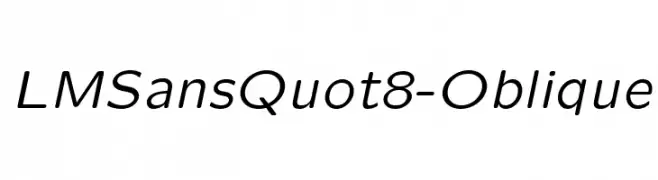 LMSansQuot8-Oblique  Descarca Fonturi Gratis