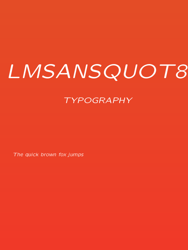 LMSansQuot8-Oblique Poster