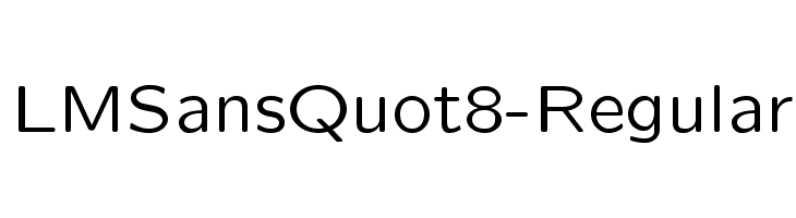 LMSansQuot8-Regular Font