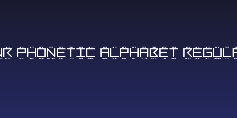 LNR Phonetic Alphabet Regular Social Header