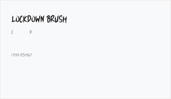 LOCKDOWN BRUSH Business Card