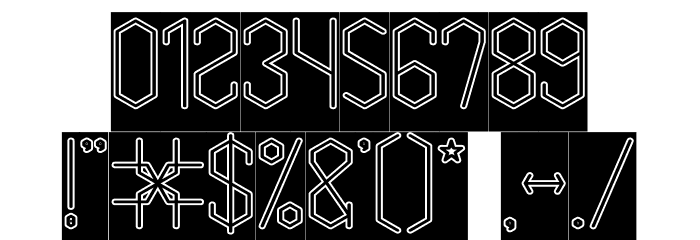 LOIS CESARANO-Hollow Bold Font OTHER CHARS
