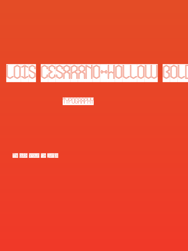 LOIS CESARANO-Hollow Bold Poster