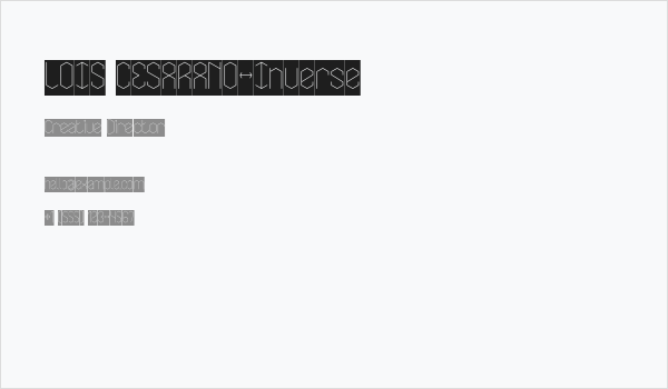 LOIS CESARANO-Inverse Business Card