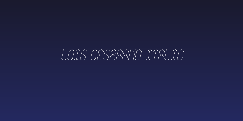 LOIS CESARANO Italic Social Header