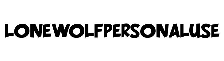 LONE WOLF PERSONAL USE Font