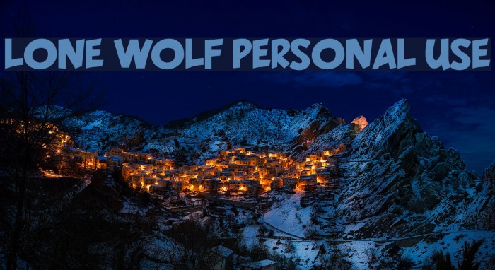 LONE WOLF PERSONAL USE Font examples