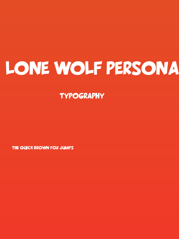 LONE WOLF PERSONAL USE Poster