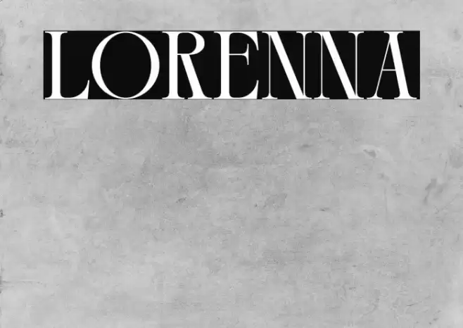 LORENNA Font examples
