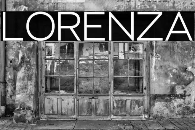 LORENZA Font examples