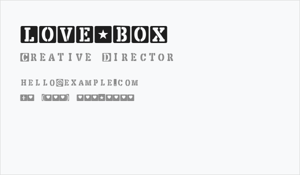 LOVE-BOX Business Card