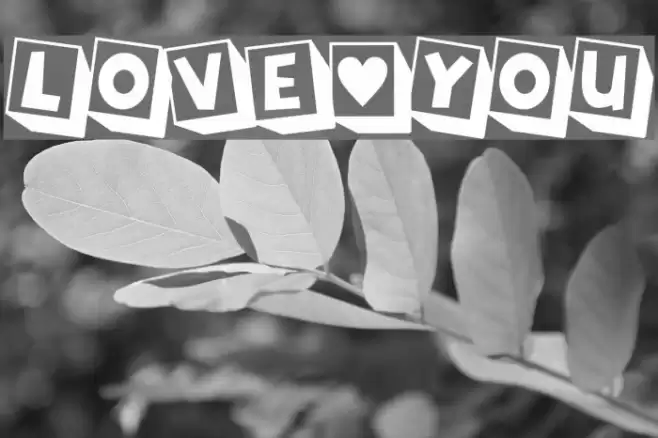 LOVE-YOU Font examples
