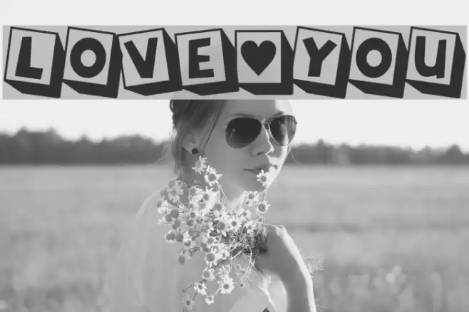 LOVE-YOU Font examples