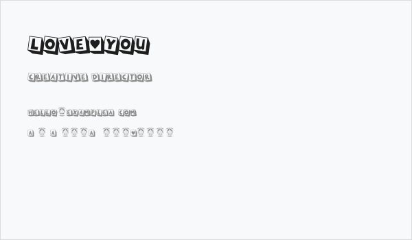 LOVE-YOU Business Card