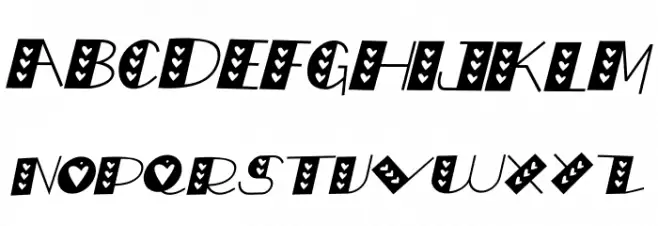 LOVE doly Italic خط أحرف كبيرة